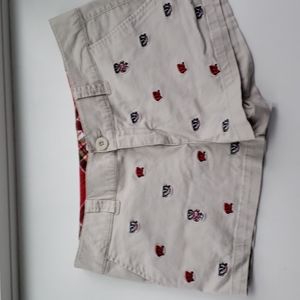 Women's Wisconsin Badgers Beige Stitched College Classics Shorts Sz. 11